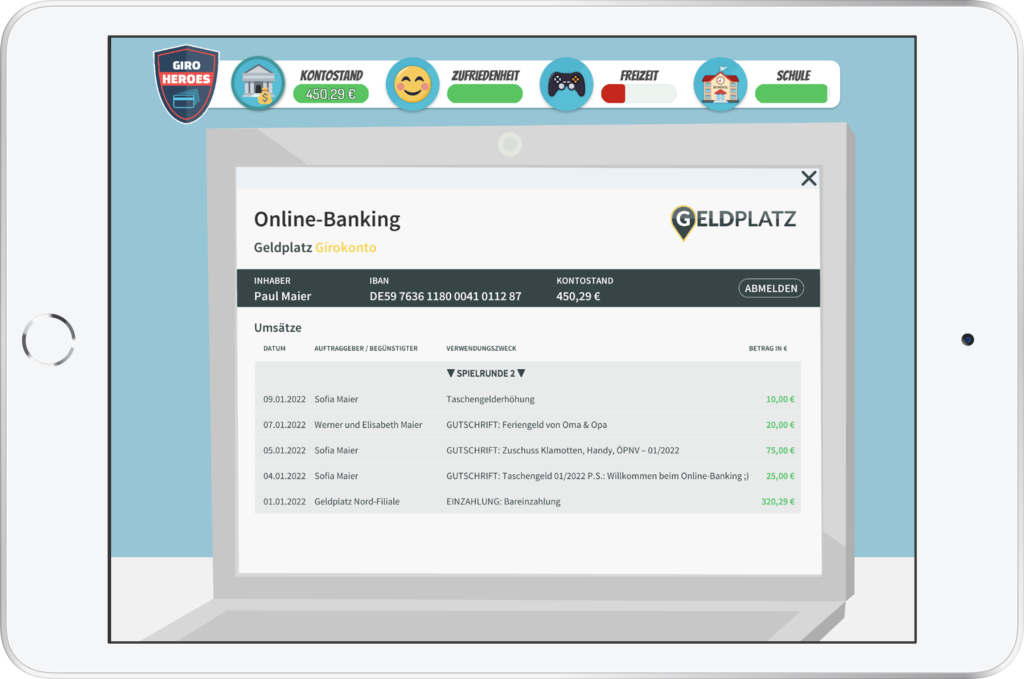 Screenshot GiroHeroes Online-Banking